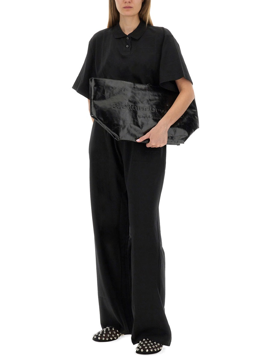 ALEXANDER WANG Cropped Polo T-Shirt - Women's Size S