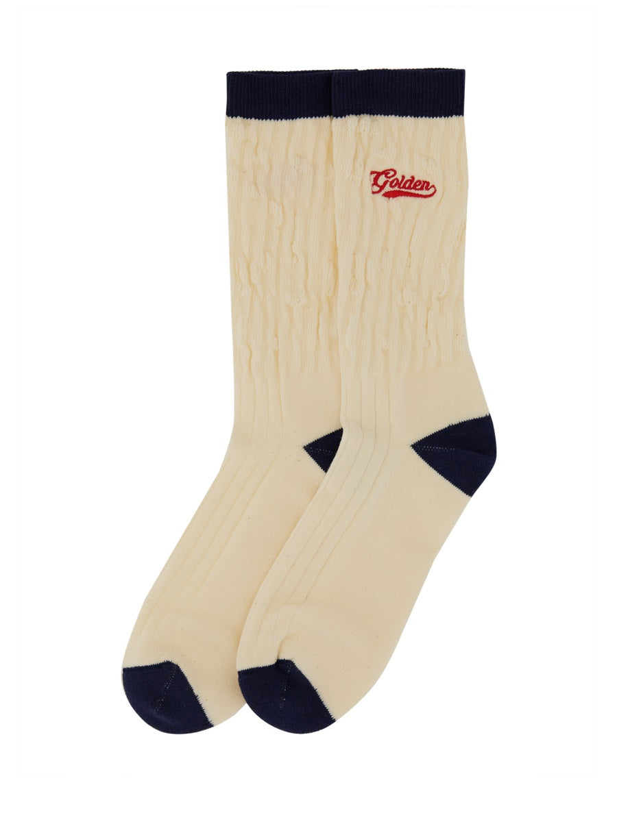 GOLDEN GOOSE Ribbed Socks for Men - FW25 Collection
