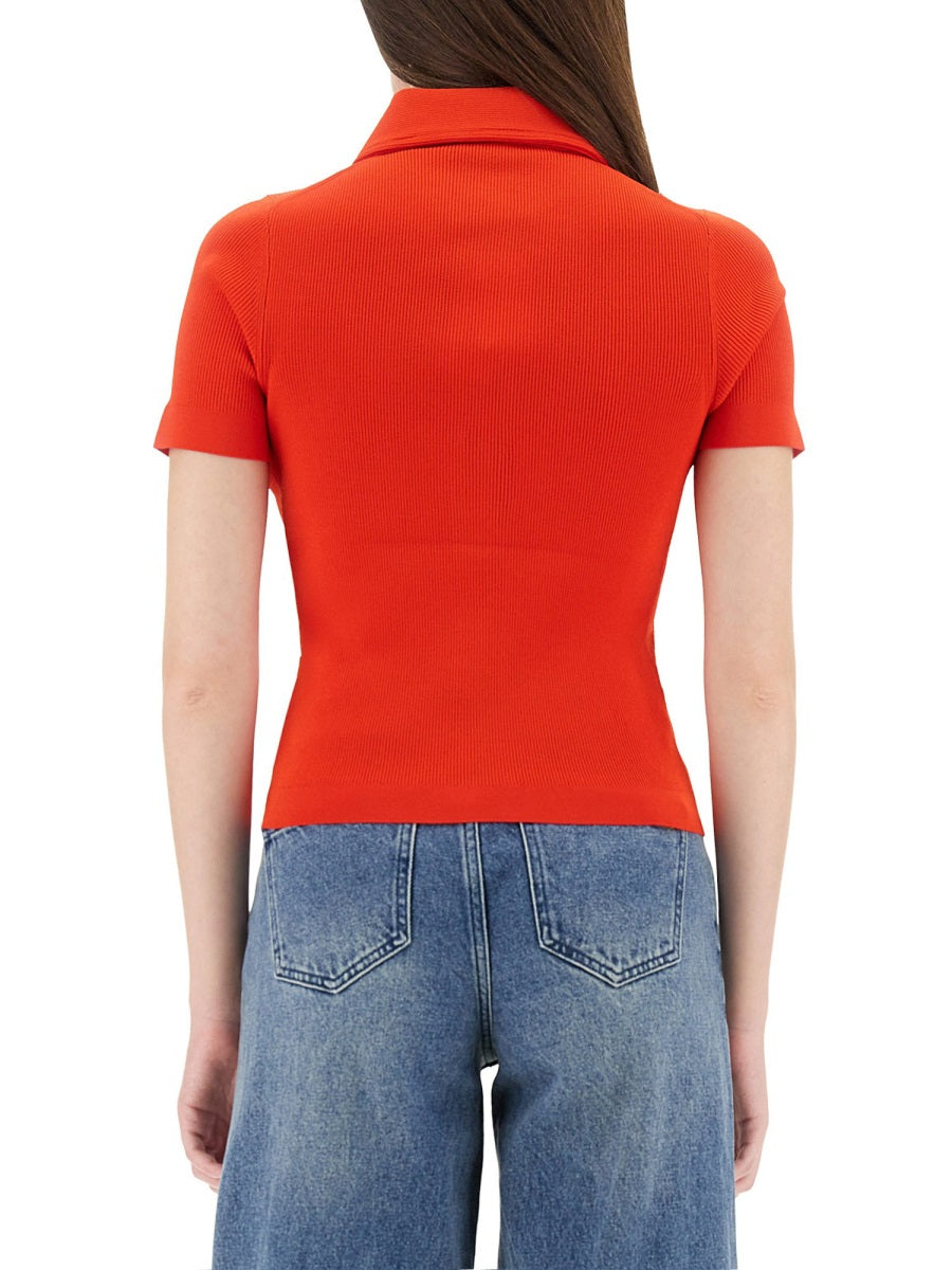 TORY BURCH Slim Fit Viscose Polo Shirt - Women's