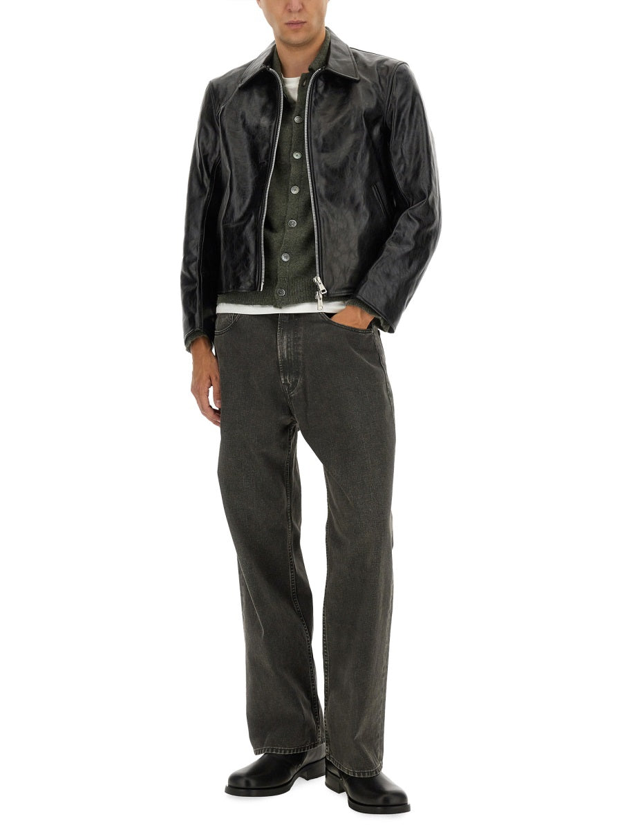 OUR LEGACY Men's Mini Leather Jacket - Size 48