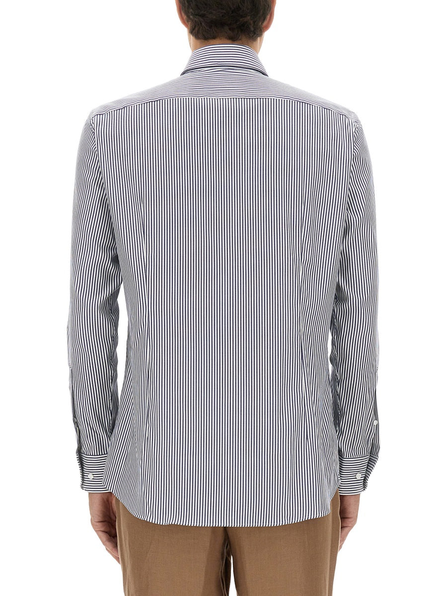 BOSS CAMEL Classic Striped Shirt - Size 40