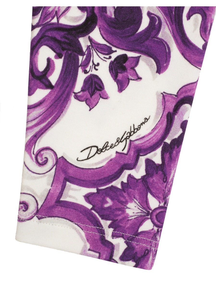 DOLCE & GABBANA Mini Cotton Leggings for Girls