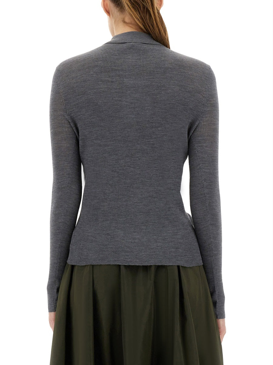 ASPESI Slim Fit Wool Polo Shirt - Size 40 IT