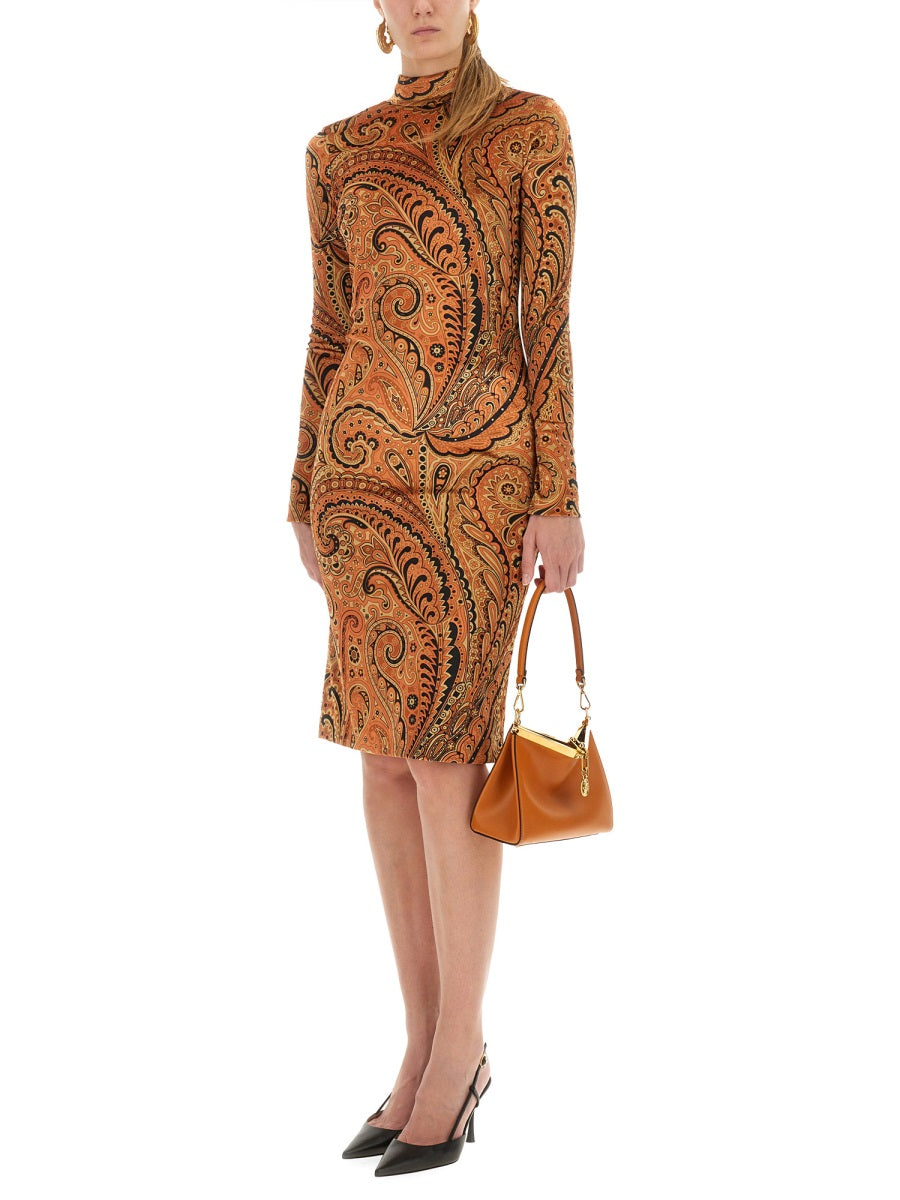 ETRO Slim Fit Paisley Print Dress - Size 40 IT