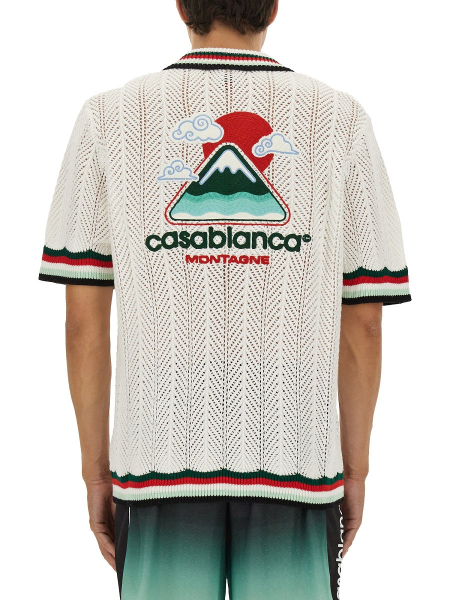 CASABLANCA Crochet Shirt - Ondulee Mountains (Size L)