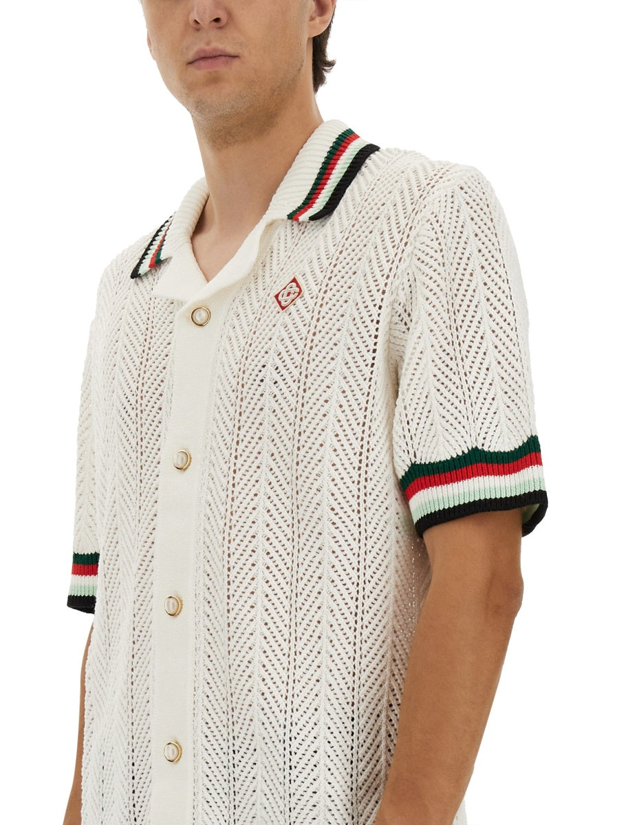 CASABLANCA Crochet Shirt - Ondulee Mountains (Size L)