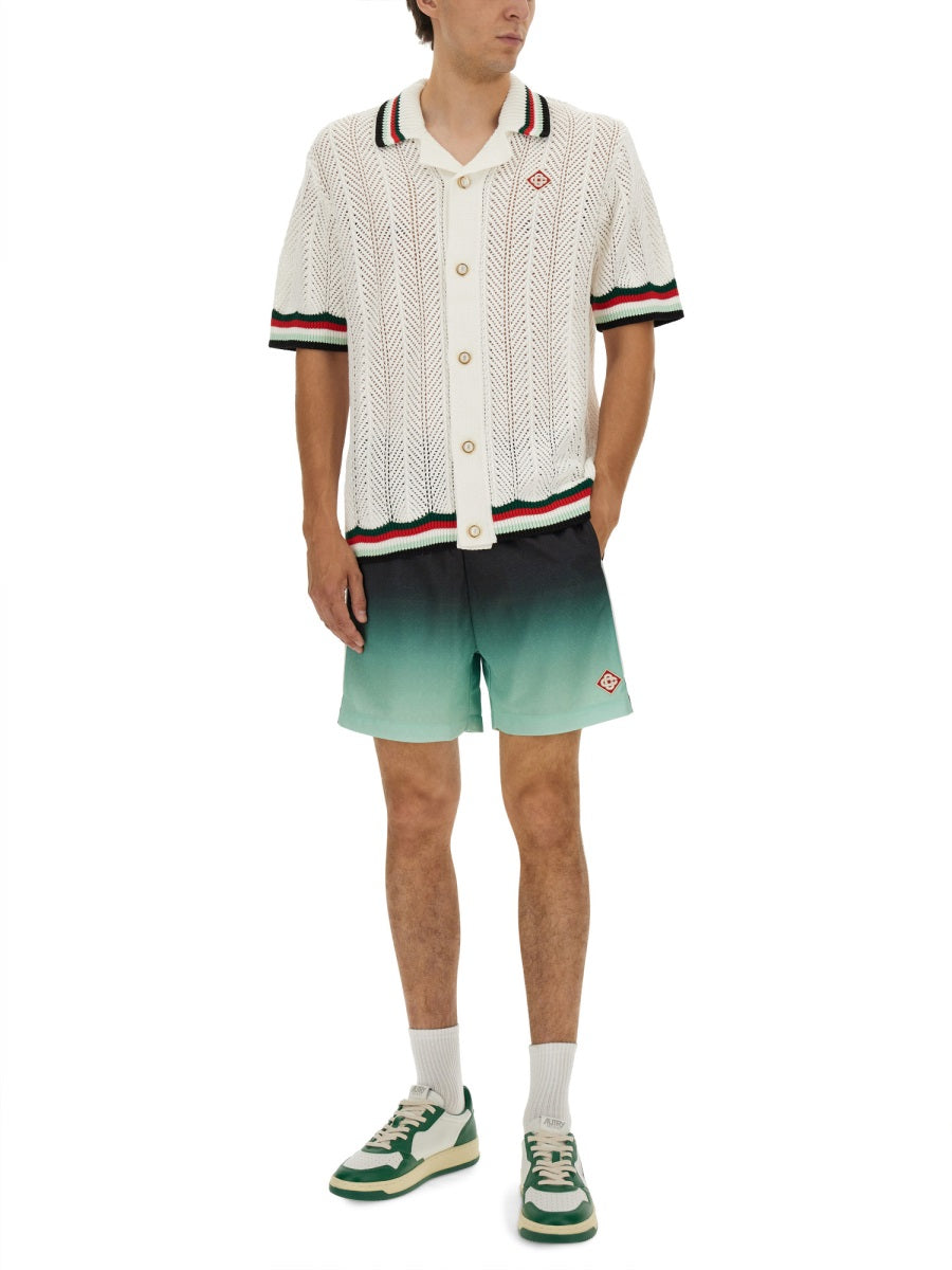 CASABLANCA Crochet Shirt - Ondulee Mountains (Size L)