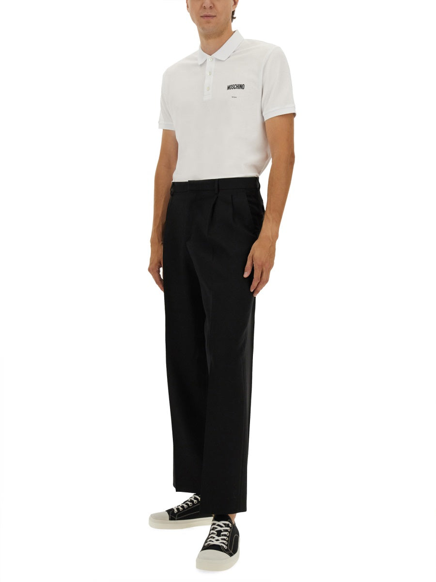 MOSCHINO Classic Cotton Pique Polo - Size L