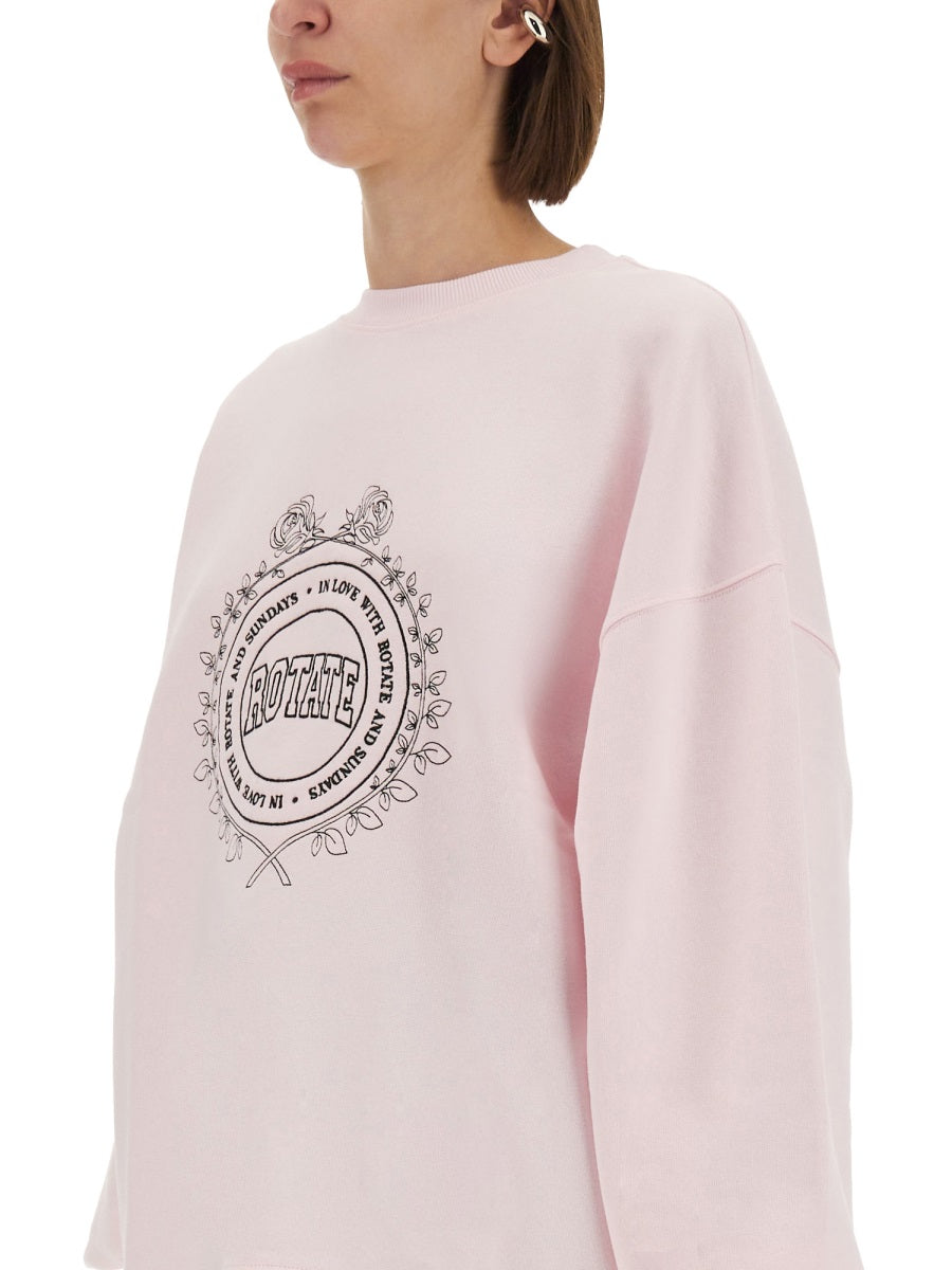ROTATE BIRGER CHRISTENSEN Organic Cotton Logo Sweatshirt - Size S