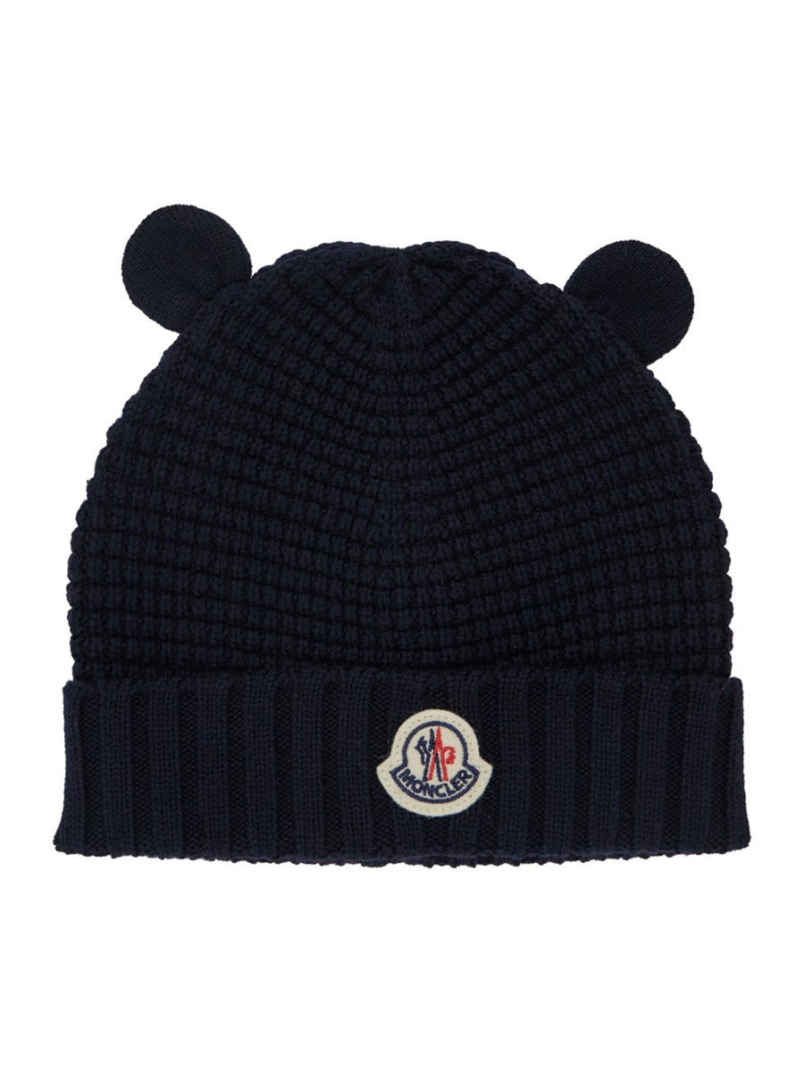 MONCLER Unisex Logo Hat with Ears - Kids