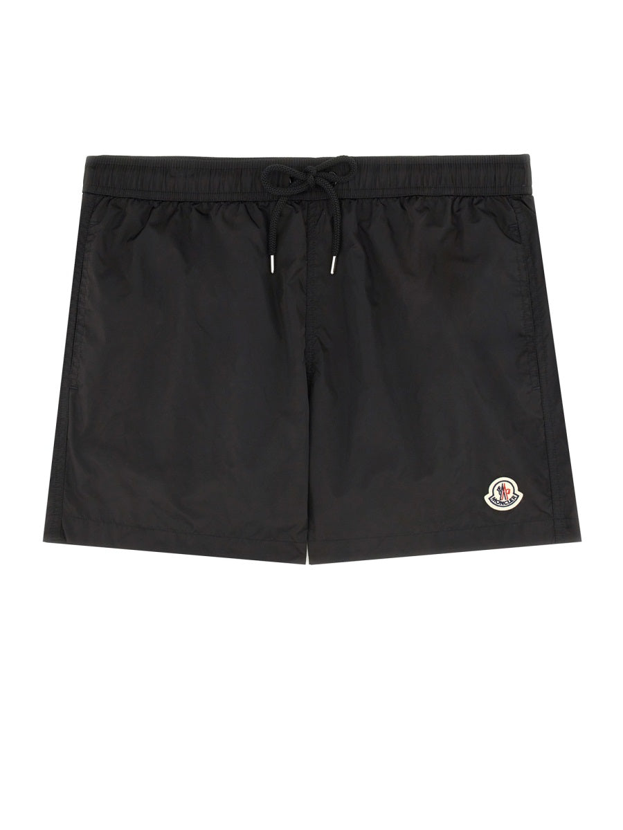 MONCLER Men's Logo Patch Swim Shorts