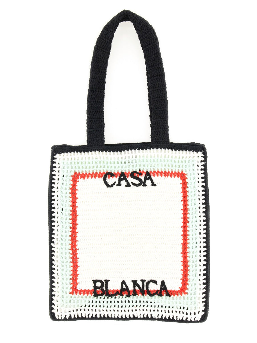 CASABLANCA Crochet Handbag - Unisex Mini Design for FW25