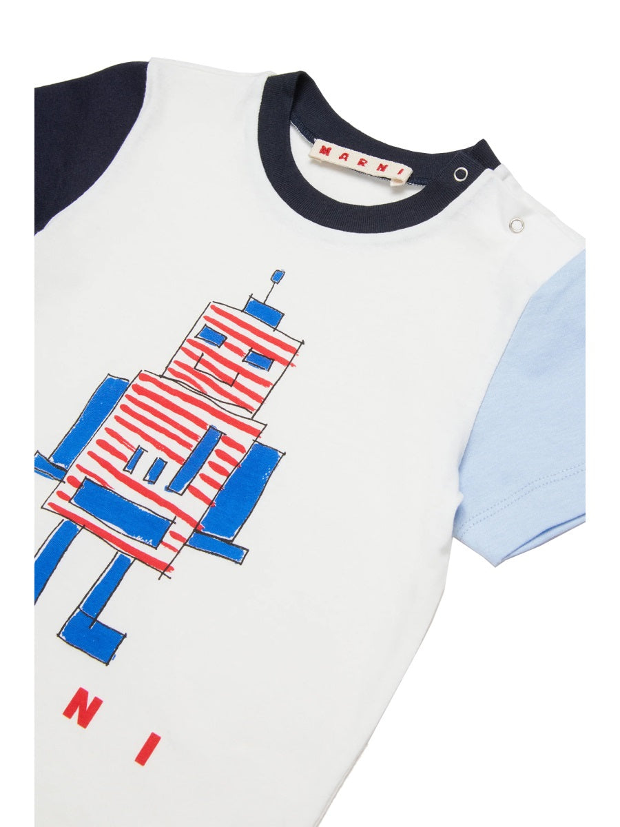 MARNI Mini Unisex Robot Logo T-Shirt