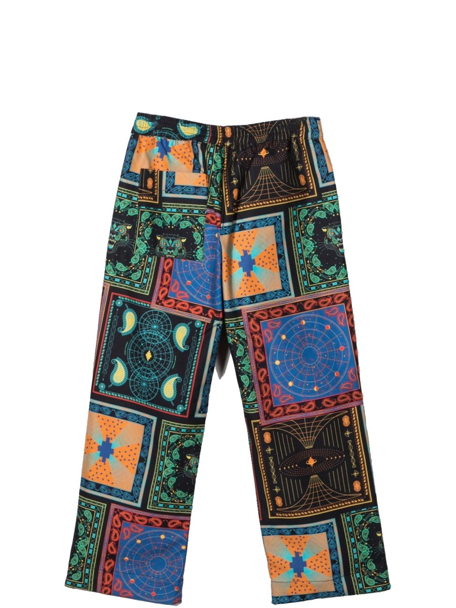 MARCELO BURLON COUNTY OF MILAN Mini Bandana Print Trousers for Boys