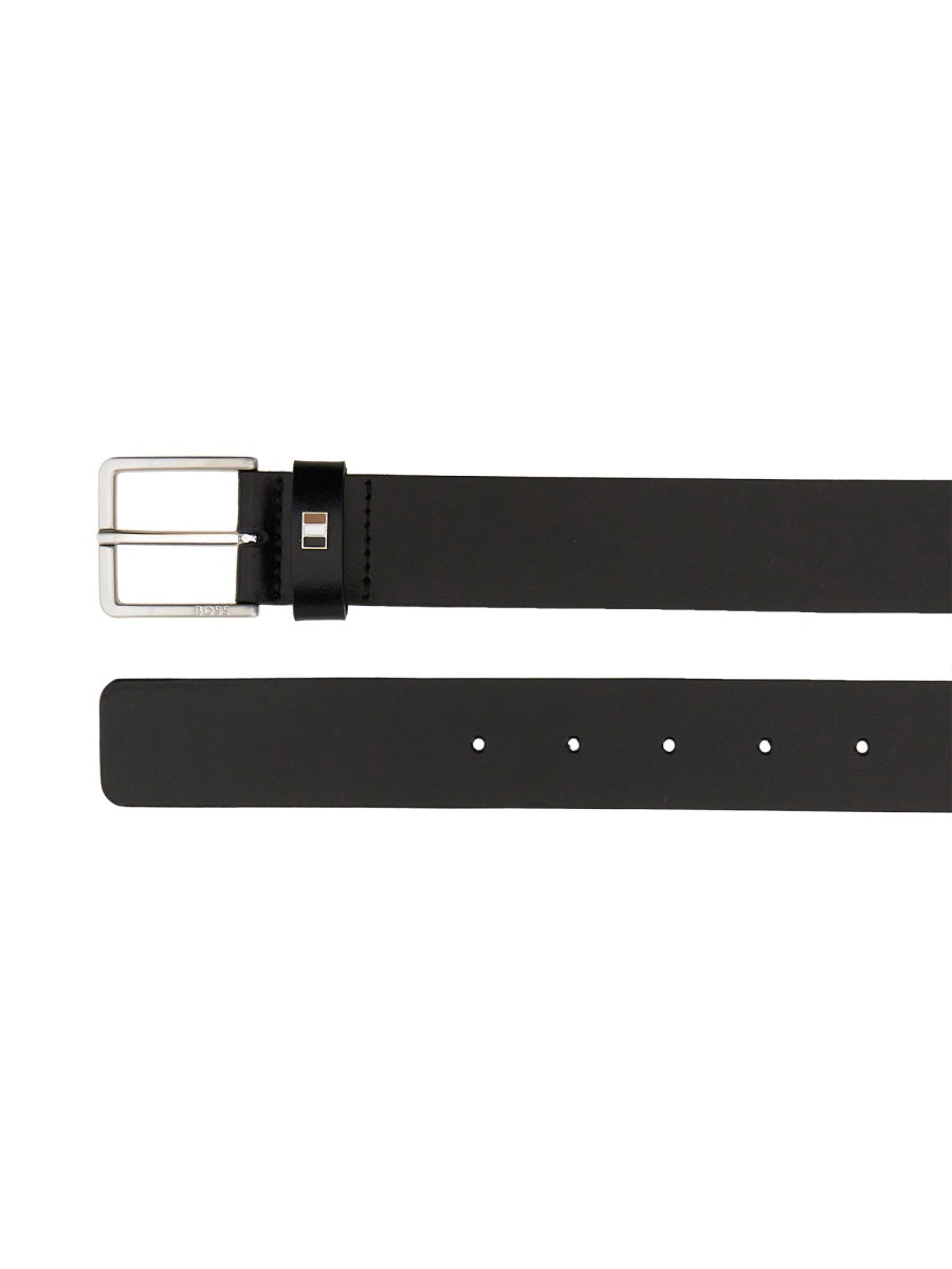 BOSS Leather Logo Belt for Men