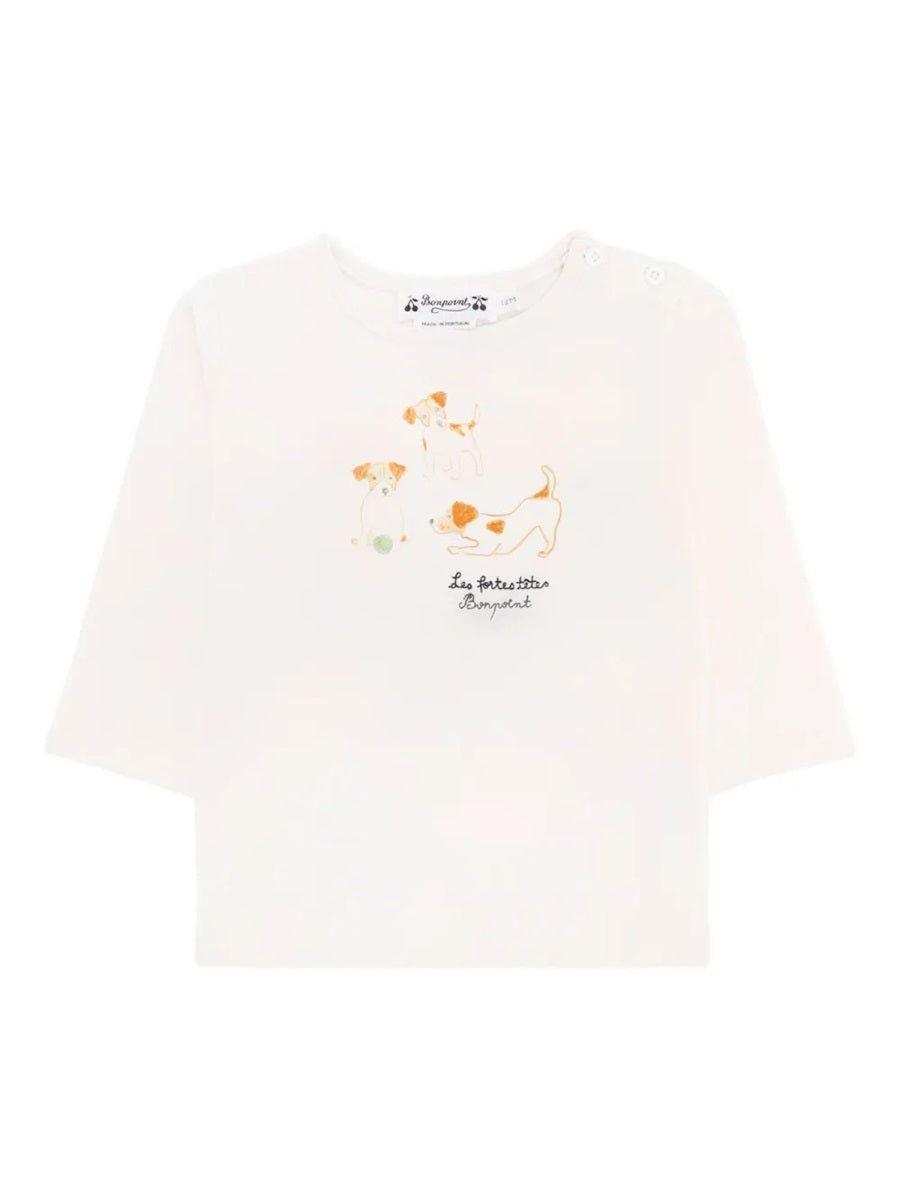 BONPOINT Mini Cotton T-Shirt for Boys - Fall/Winter 2025