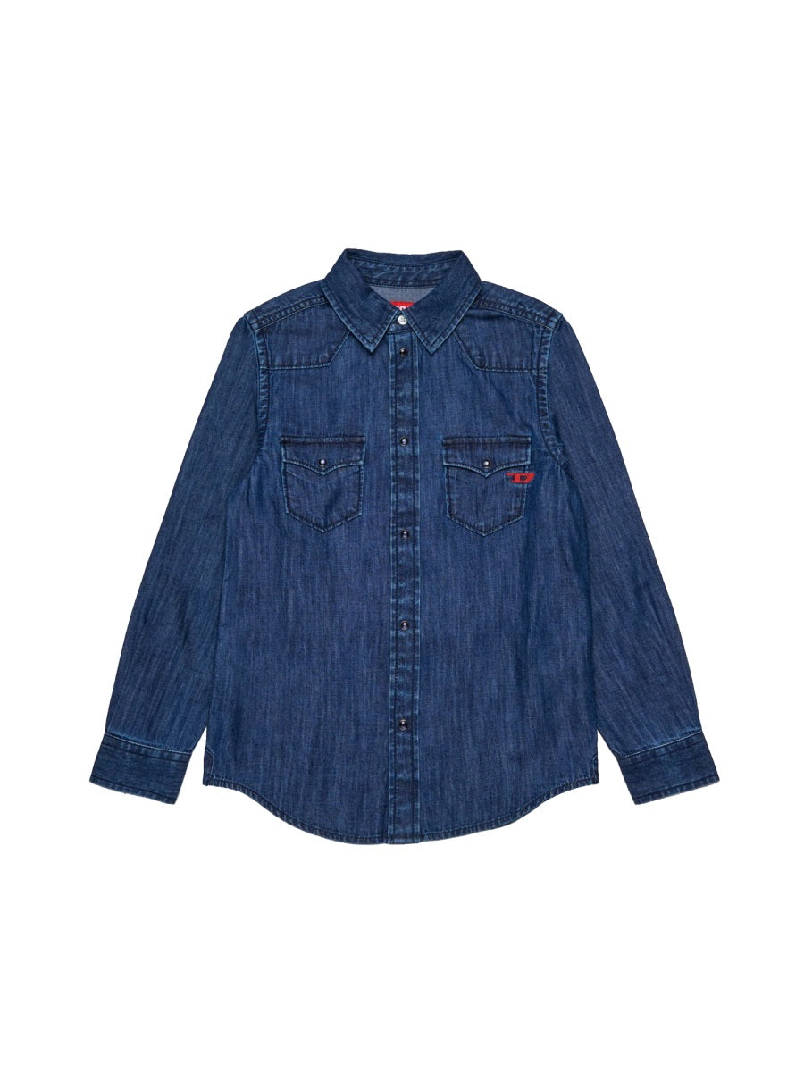 DIESEL Mini Cotton Denim Shirt for Boys
