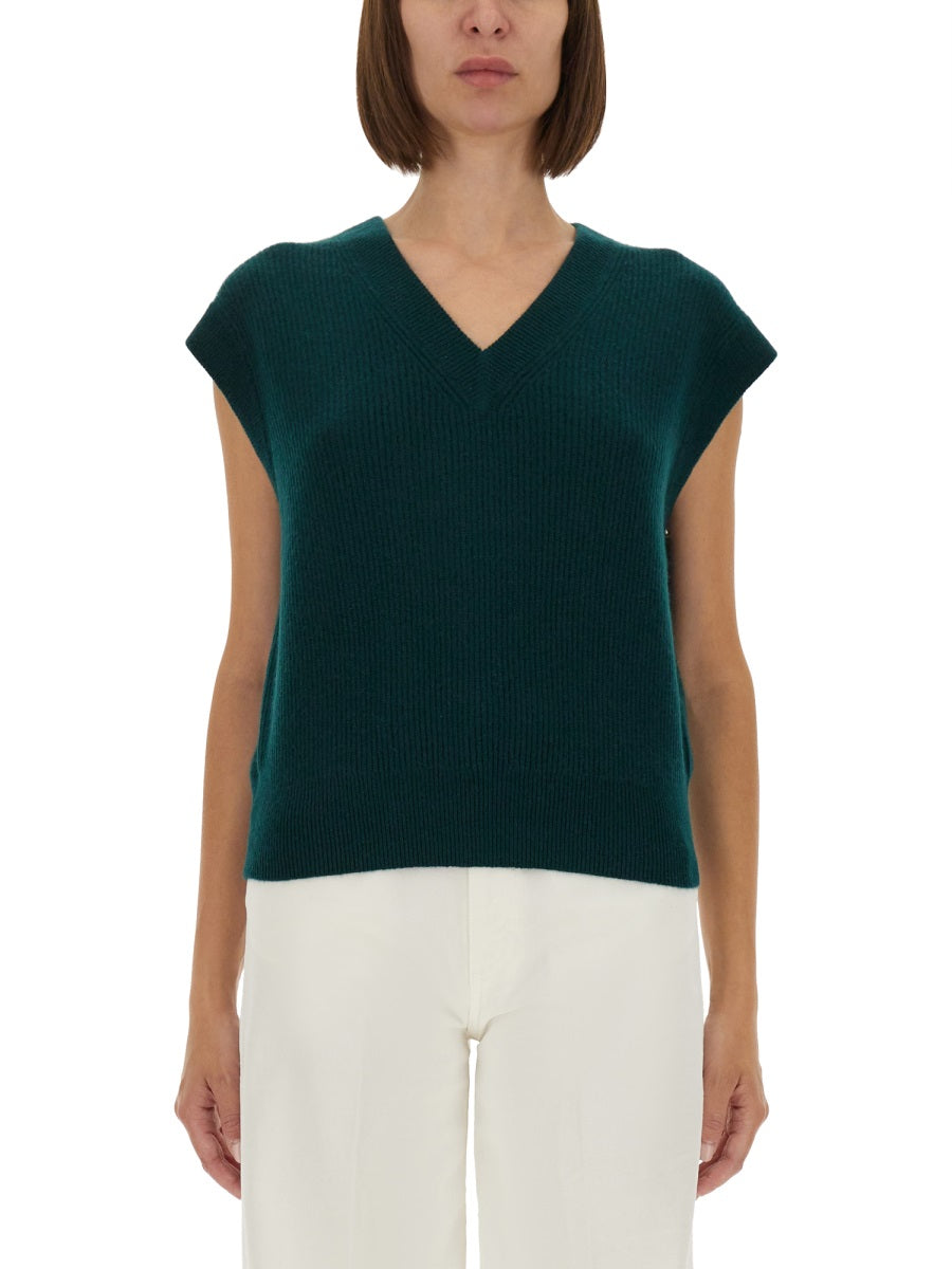 GUEST IN RESIDENCE Ribbed Knit Vest - Size S