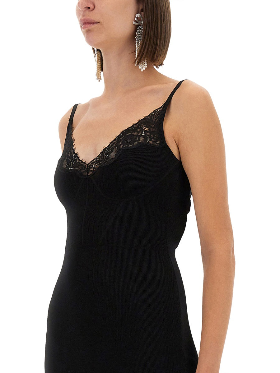 SELF-PORTRAIT Long Knit Dress - Slim Fit