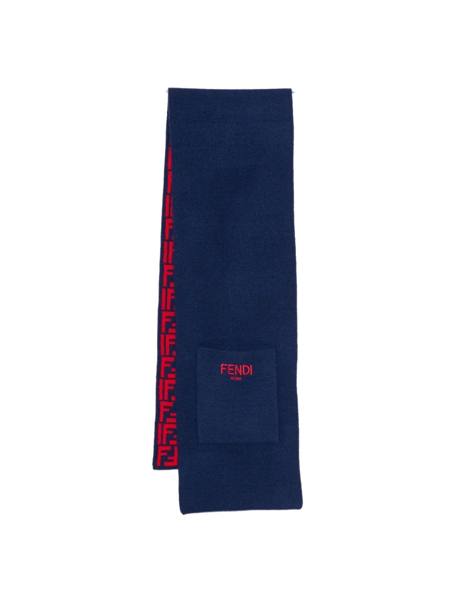 FENDI Reversible Logo Scarf for Kids