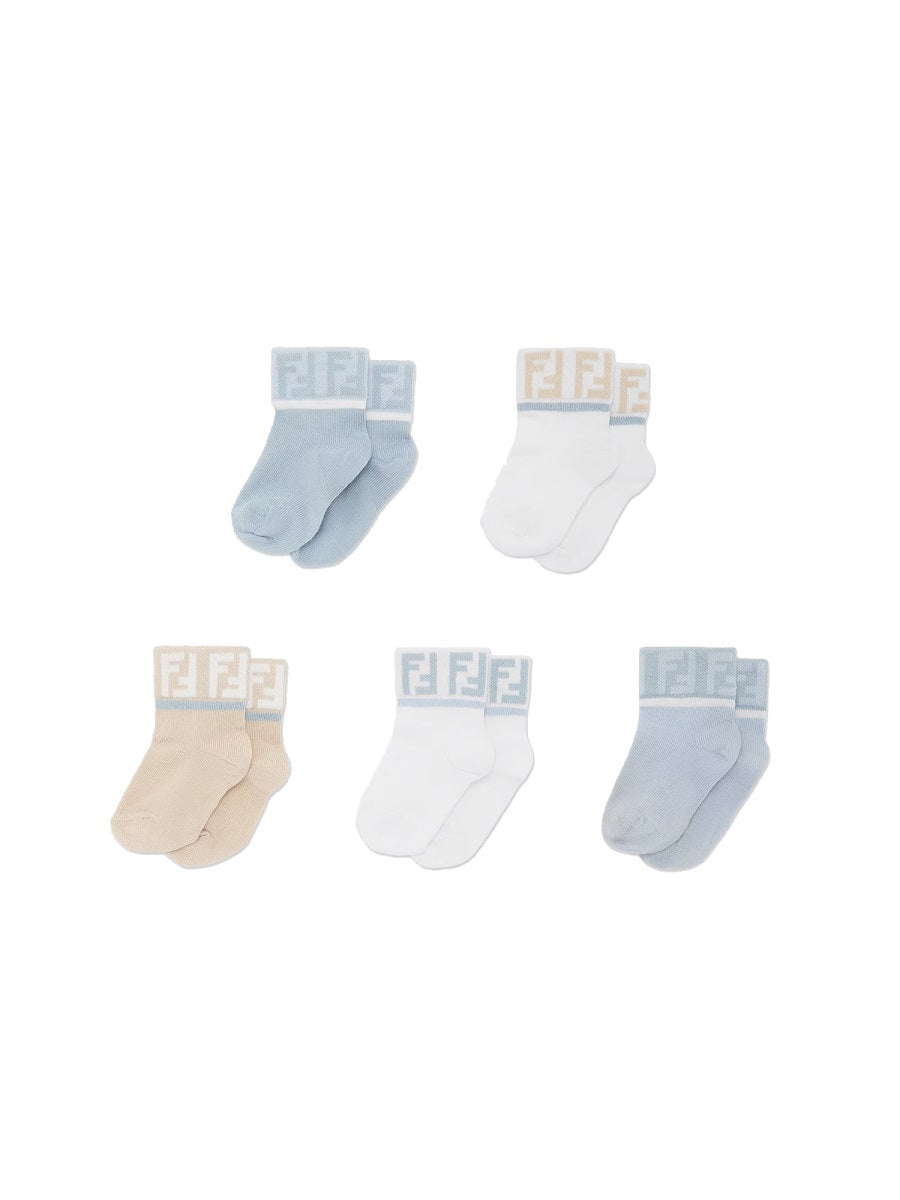 FENDI Unisex Mini Socks Set for Kids