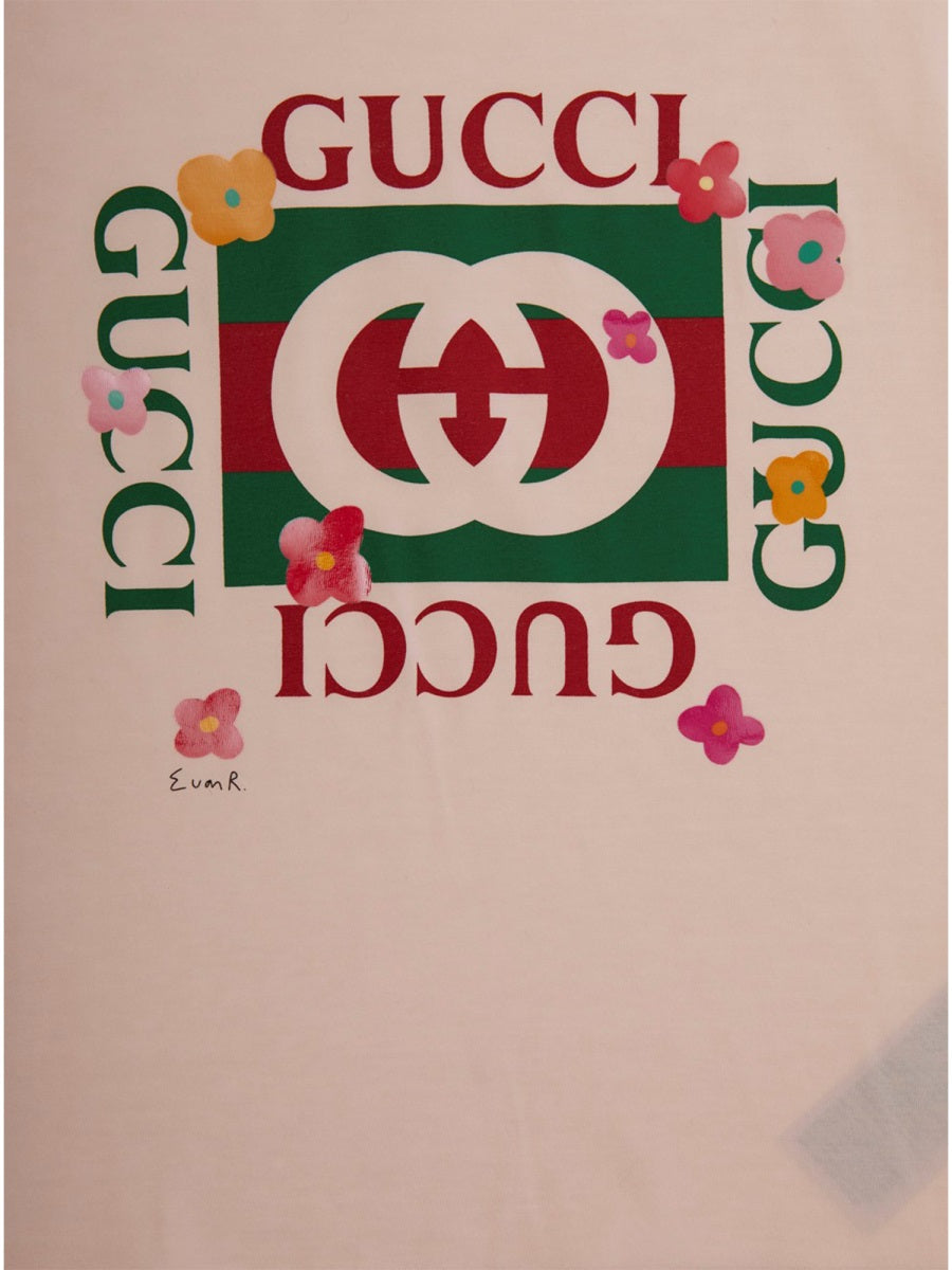GUCCI Floral Logo T-Shirt for Kids