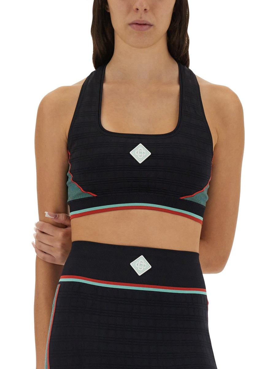 CASABLANCA Multicolour Sports Bra Top - Size S