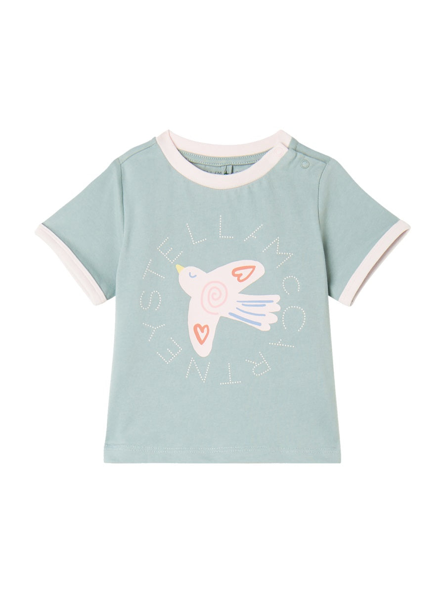 STELLA McCARTNEY Mini T-Shirt with Bird Graphic