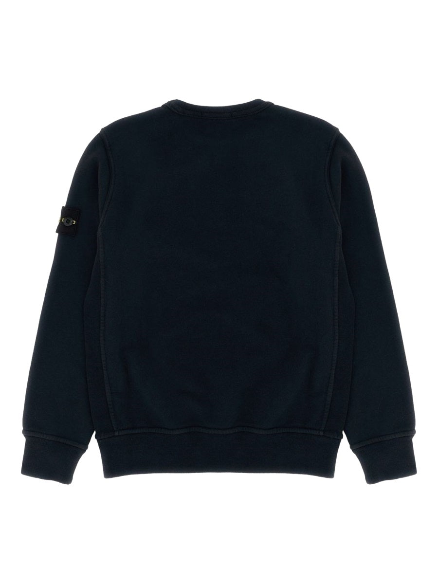 STONE ISLAND Unisex Mini Sweatshirt with Patch Logo