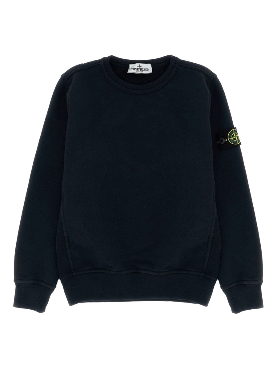 STONE ISLAND Unisex Mini Sweatshirt with Patch Logo