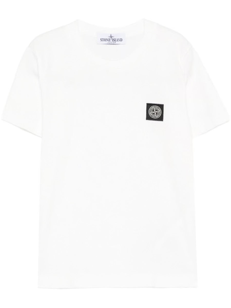 STONE ISLAND Unisex Mini Logo T-Shirt for Kids