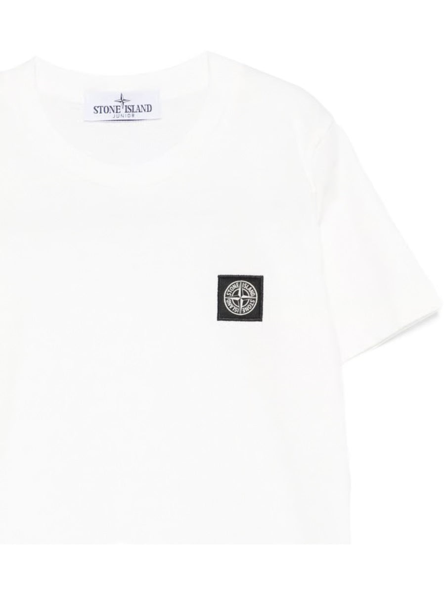 STONE ISLAND Unisex Mini Logo T-Shirt for Kids