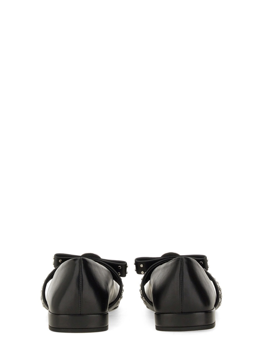 VERSACE Elegant Ballerina Flats with Decorative Studs