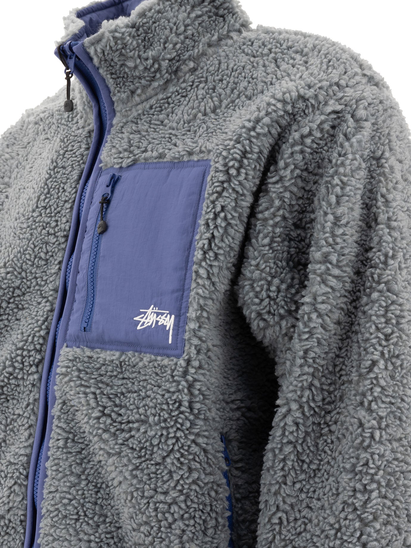 STUSSY Reversible Sherpa Jacket with Regular Fit for Men