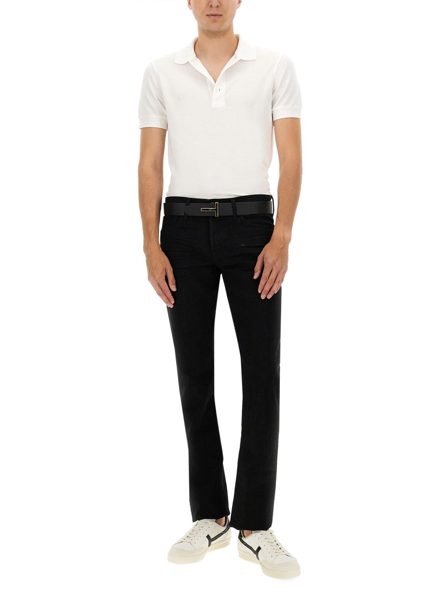 TOM FORD Lyocell Cotton Polo Shirt for Men