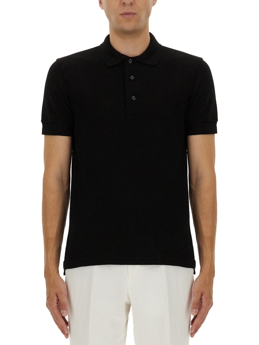 TOM FORD Lyocell Cotton Polo Shirt for Men - FW25 Collection