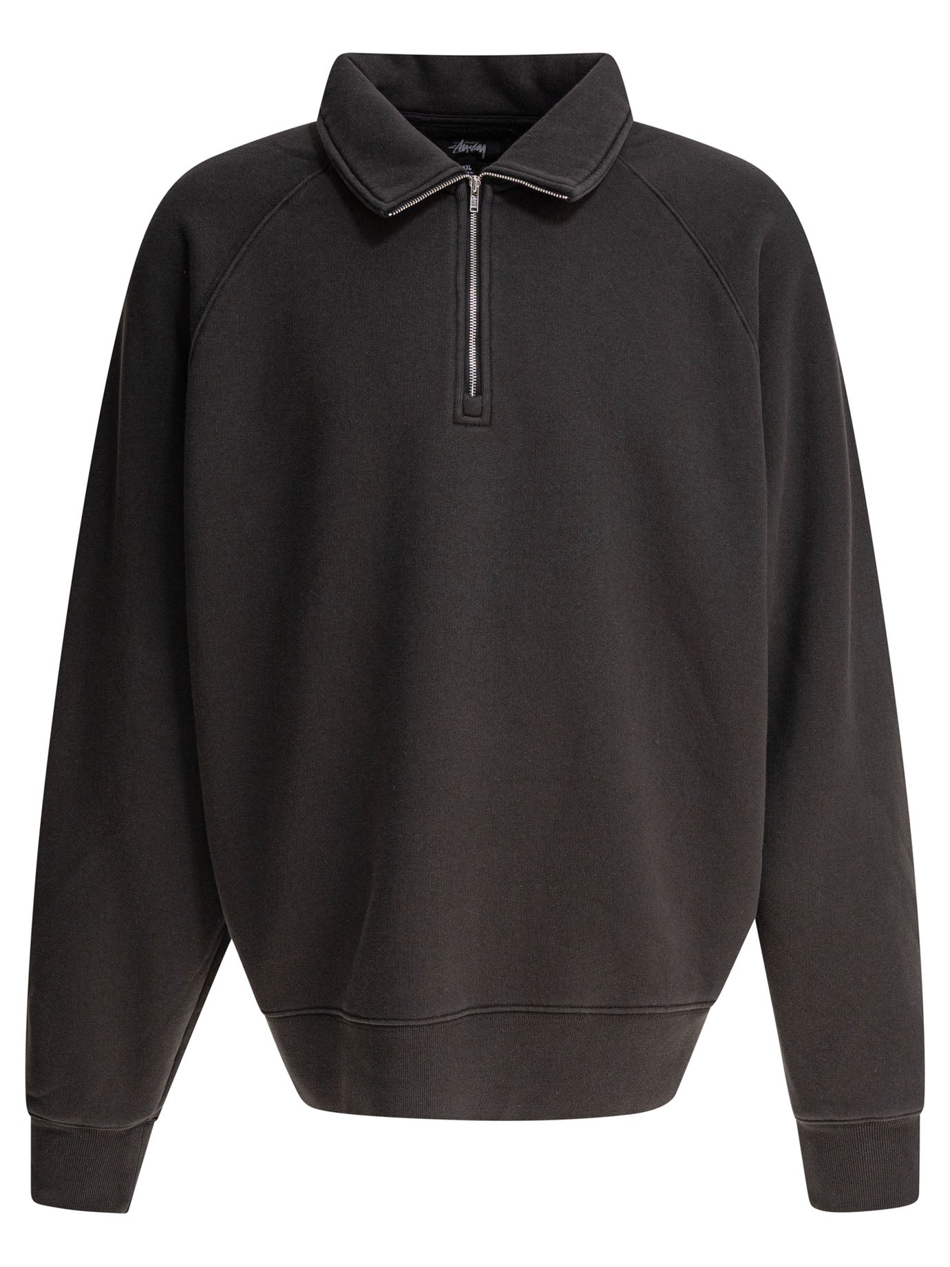 STUSSY Fleece Raglan Zip Mock for Men - SS25