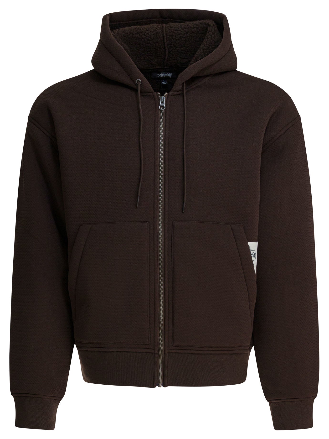 STUSSY Men's Bonded Sherpa Lined Hooded Jacket