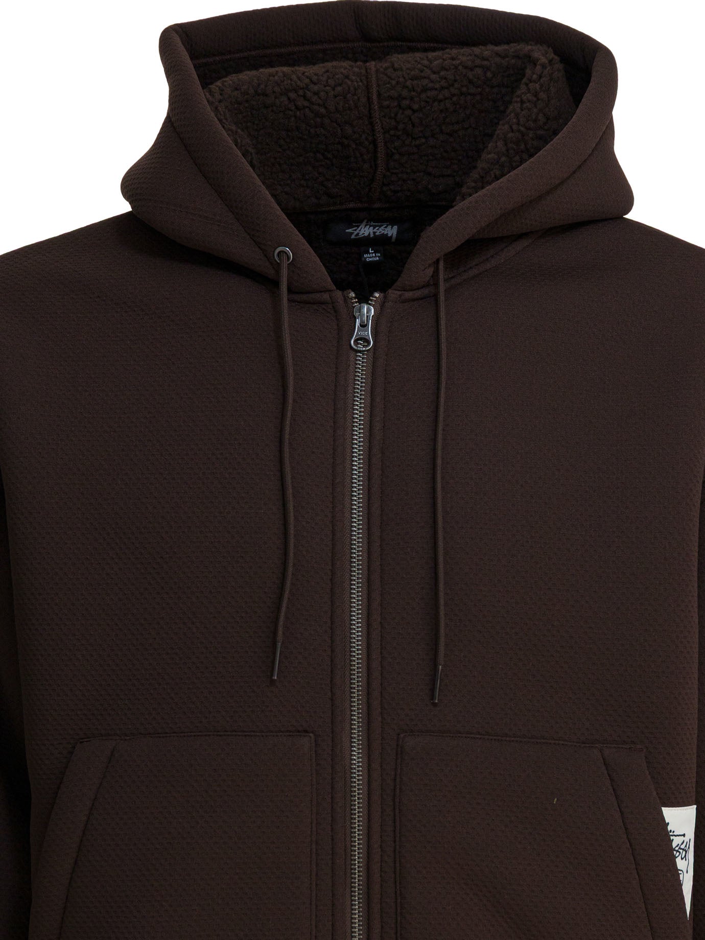 STUSSY Men's Bonded Sherpa Lined Hooded Jacket
