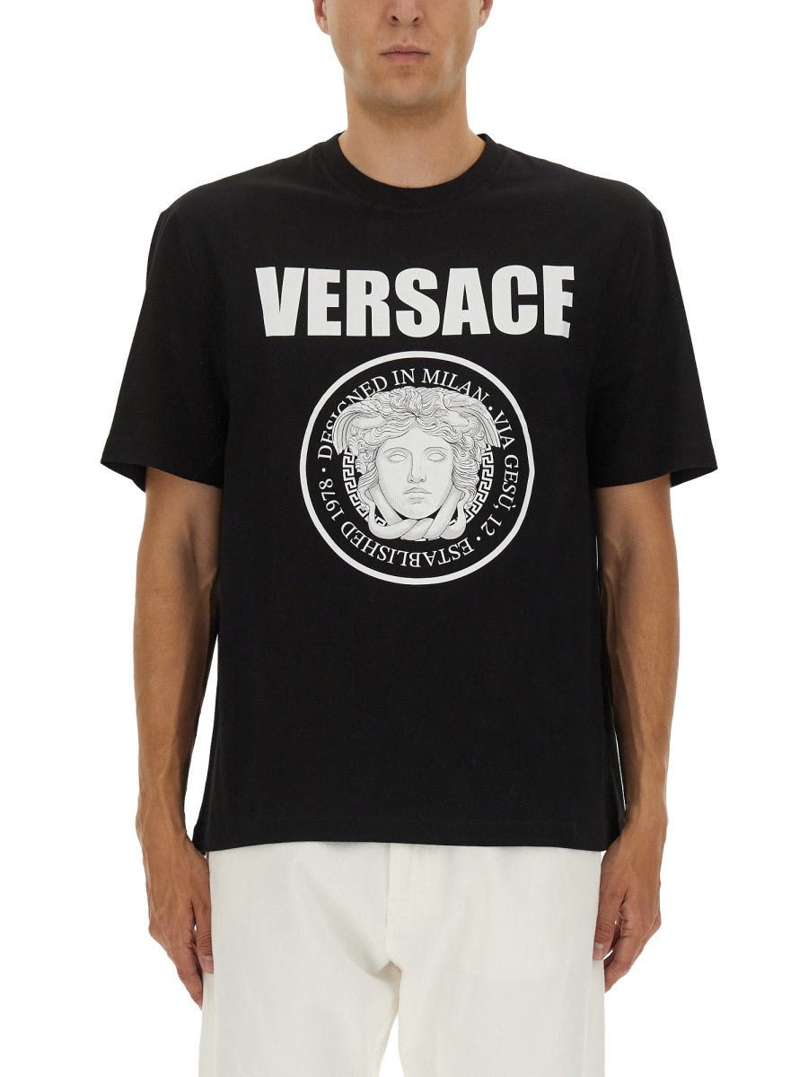 VERSACE Classic Cotton T-Shirt - Men’s Fashion Essential for FW25