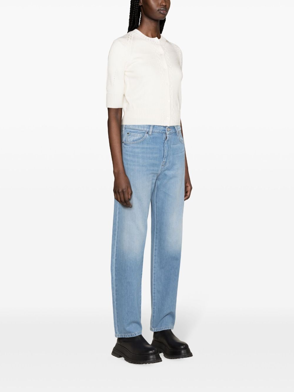 MAX MARA Women’s Boyfriend Cut Denim Jeans with Classic Five Pockets