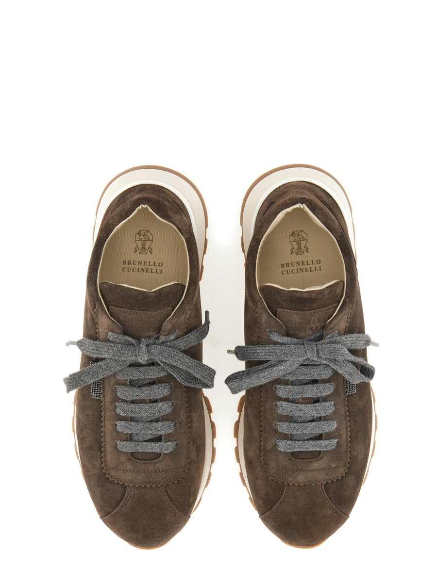 BRUNELLO CUCINELLI Suede Running Sneakers for Women