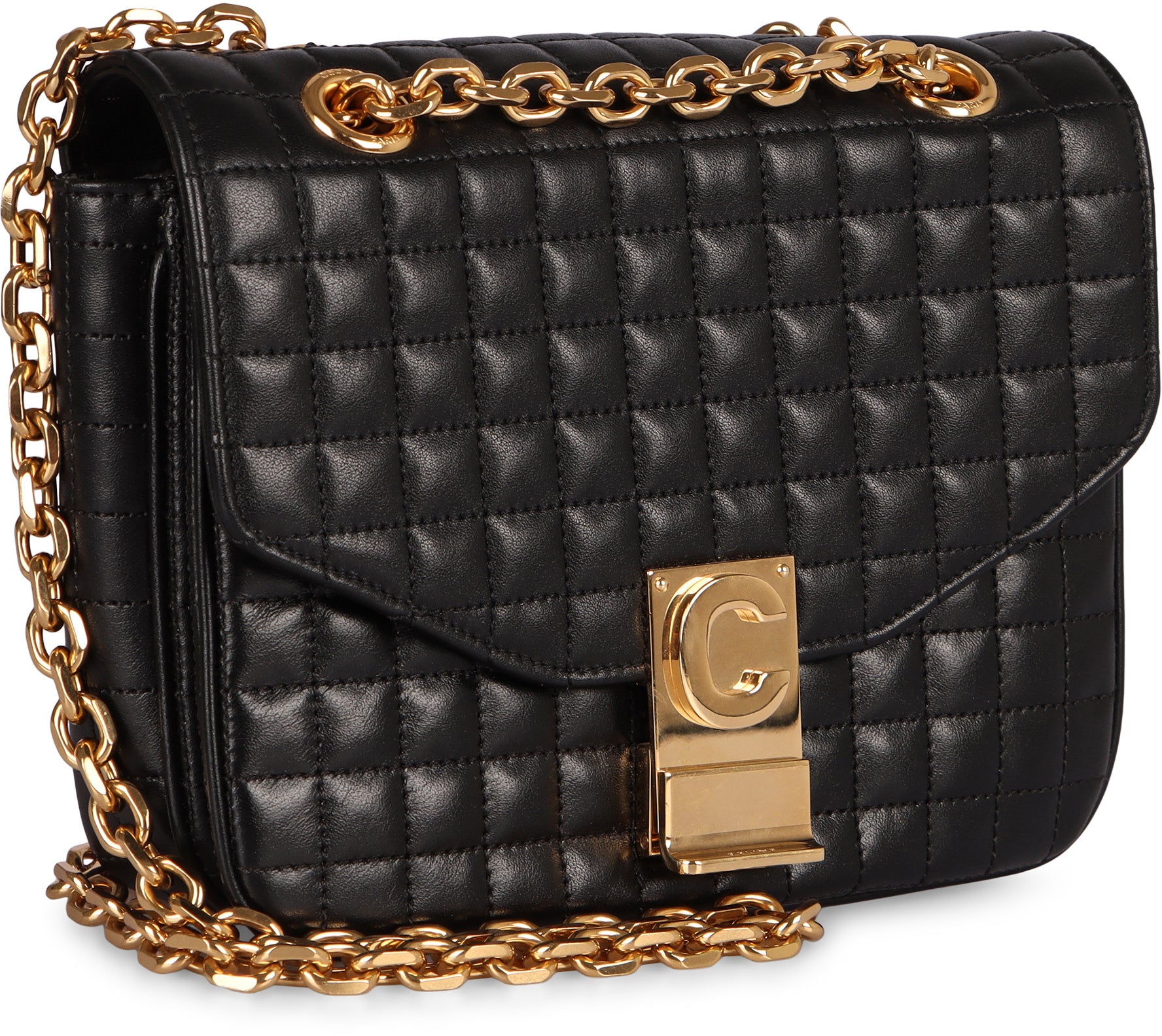 CELINE Quilted Leather Handbag