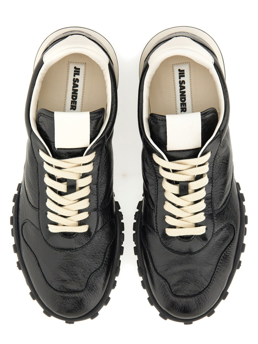JIL SANDER Men's Low Leather Sneakers