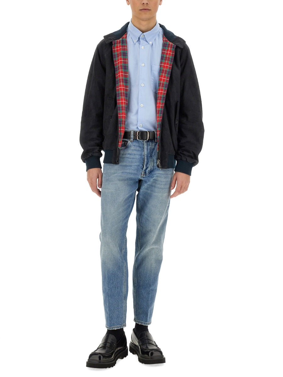 BARACUTA Slim Fit Leather Jacket Size 42