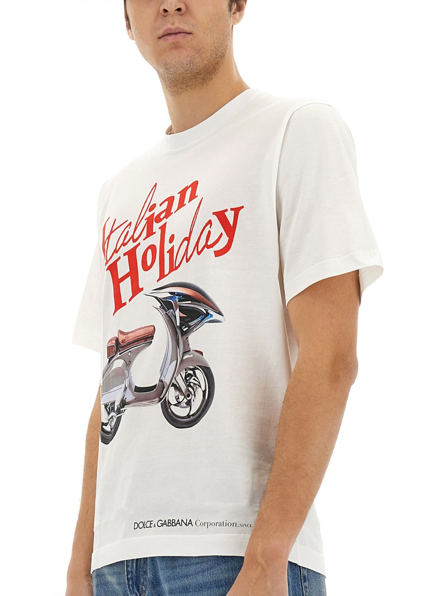 DOLCE & GABBANA Wasp Print T-Shirt for Men - Size 50 IT