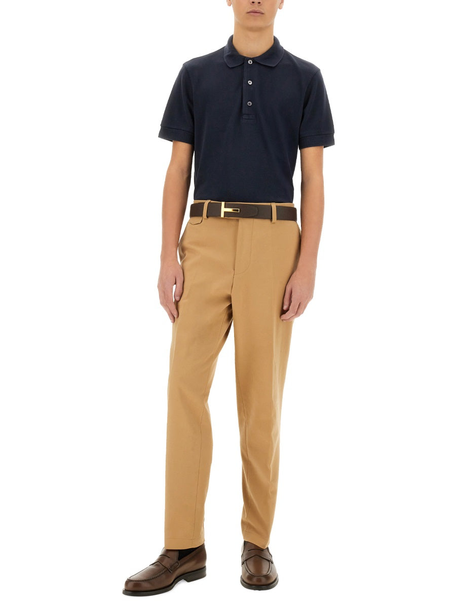 TOM FORD Piquet Polo Shirt - Size 48 IT