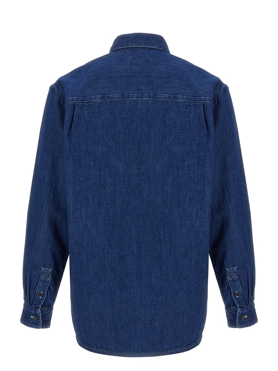 A.P.C. Men's Mathias Organic Cotton Denim Shirt