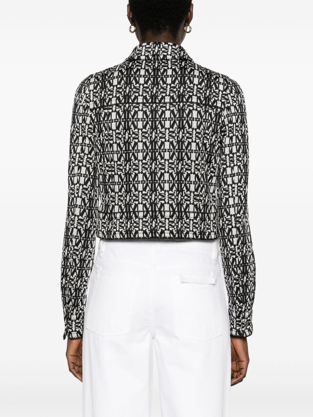 MAX MARA Monogram Pattern Cropped Short Jacket