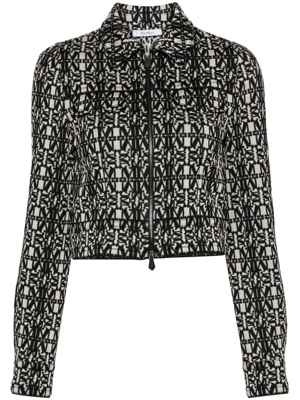 MAX MARA Monogram Pattern Cropped Short Jacket